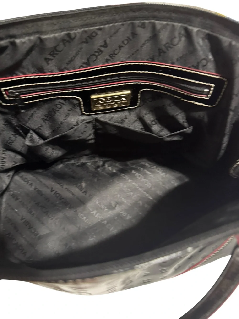 Black Arcadia Patent Leather Handbag